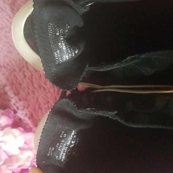 Coach Black Sneaker with C Print All Over - Picture 5 of 5